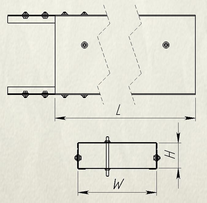 Схема крышки лотка КЛ